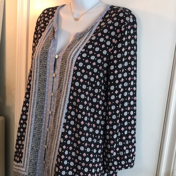 J. Jill 100% Rayon Button Down Floral Top Size S - Picture 5 of 13